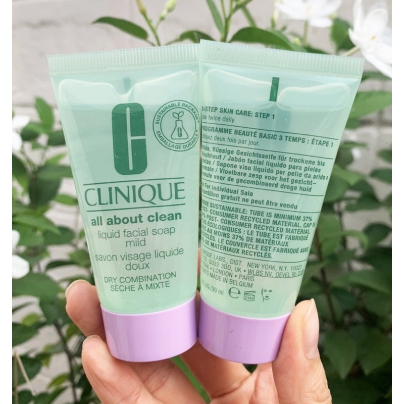 Clinique All About Clean Liquid Facial Soap Mild 30ml. | Shopee Thailand
