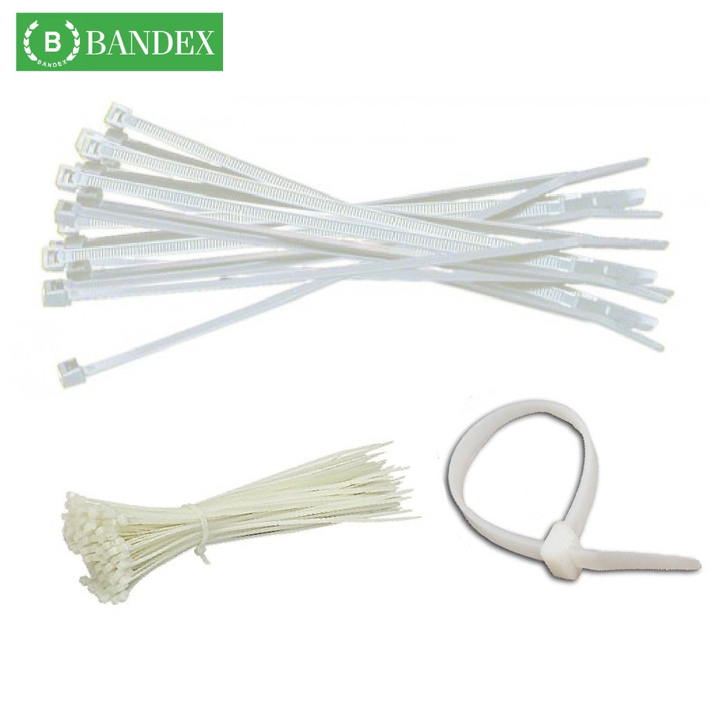 bandex-cable-tie-ct-310-4c-เคเบิ้ลไทร์-สีขาว-ขนาด-12-นิ้ว-1-pack-100-pack