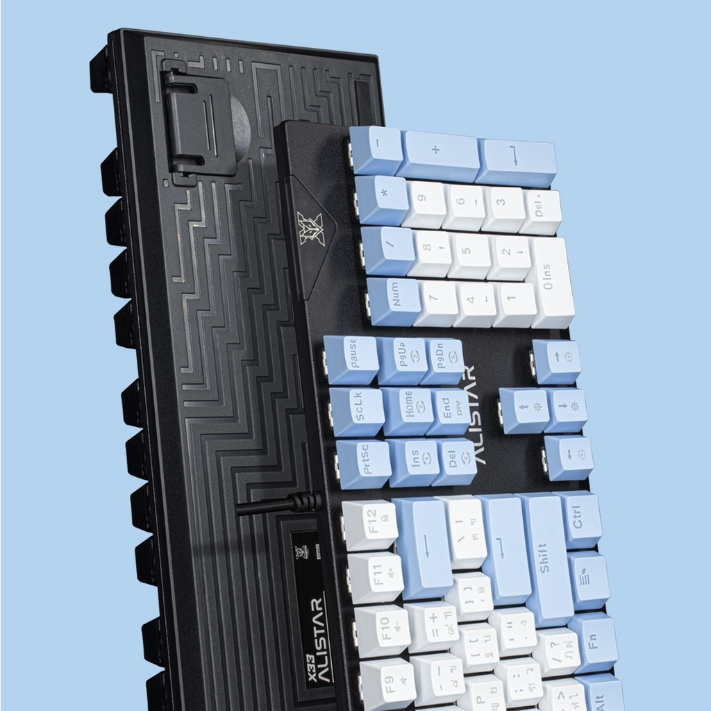 NUBWO X33 ALISTAR Keyboard Gaming Mechanical Macro ไฟ Mini RGB Blue ...