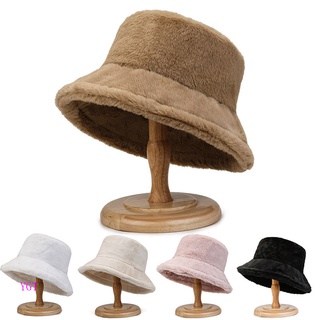 ภาพขนาดย่อของสินค้าYgt หมวกบักเก็ต ผ้าขนแกะ สีชมพู แฟชั่นฤดูหนาว สําหรับผู้หญิง