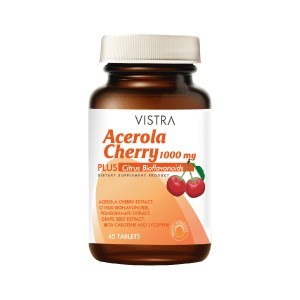 ภาพหน้าปกสินค้าพร้อมส่ง Vistra Acerola Cherry 1,000 mg วิสทร้า อะเซโรลาเชอร์รี่ จากร้าน kscenter บน Shopee