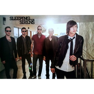 โปสเตอร์ รูปถ่าย วง ดนตรี ร็อก Sleeping with Sirens (2009) POSTER 24"x35" Inch American Alternative Pop Rock V2