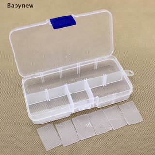 &lt;Babynew&gt; กล่องพลาสติกใส ขนาดเล็ก ปรับได้ 10 ช่อง สําหรับใส่เครื่องประดับ ลูกปัด ยาทาเล็บ ลดราคา