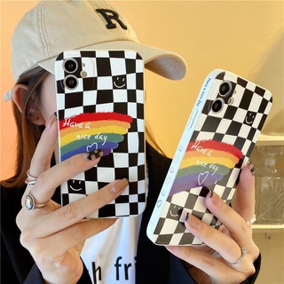 เคสโทรศัพท์มือถือ ซิลิโคน ลายตาราง สีรุ้ง สําหรับ Samsung A02S a03s A02 M02 A10S A22 M22 A52 A52S A72 A32 A31 A50S A50 A30S A20 A30 A71 A51 A11 M11 A12 M12 A10 M10 M52 A20S A33 A13 5G