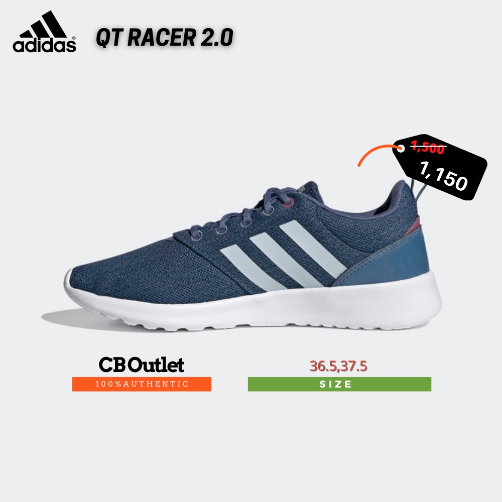 36-5-37-5-รองเท้าวิ่งผู้หญิง-รองเท้ากีฬา-adidas-qt-racer-shoes-2-0-รับประกันแท้100