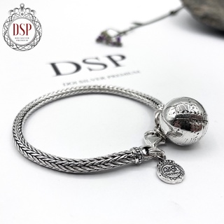 สร้อยข้อมือชาร์มกระดิ่ง เงินแท้ 92.5% : DSP 925 Sterling Silver Bell charm Bracelet [CSP0239]