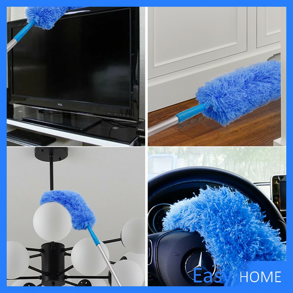 ไม้ปัดฝุ่นสีฟ้า-ปัดฝุ่นไมโครไฟเบอร์-ไม้ปัดฝุ่นตัวหนอน-microfiber-duster