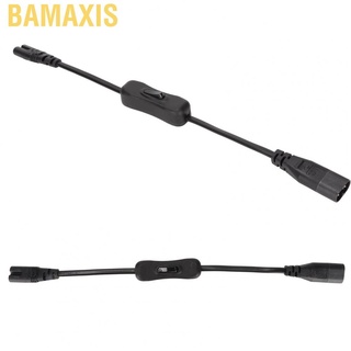 Bamaxis IEC 320 C8 to C7 Cable Male Female Power Extension Adapter Cord with Switch for Desk Lamp 100‑250V 0.98ft