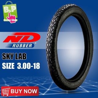 ยางนอกมอเตอร์ไซค์ ขอบ 18 นิ้ว SKY LAB SIZE 3.00-18 ND RUBBER