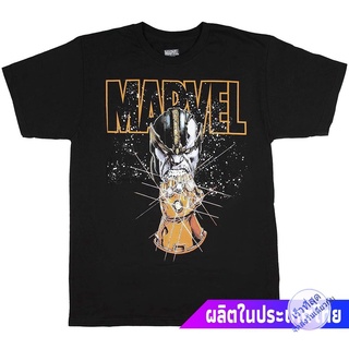 ข้อเสนอพิเศษ ธานอส Marvel Comics T-shirt Avengers Infinity War Infinite Power Thanos Gauntlet Mens T-Shirt คอกลม แฟชั่น