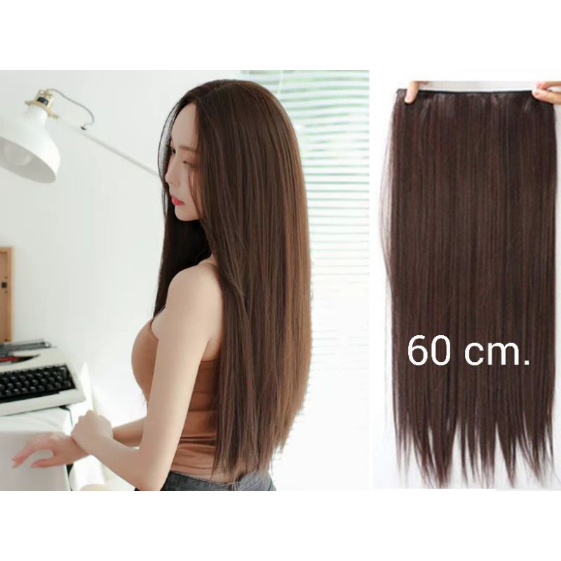 ภาพหน้าปกสินค้าแฮร์พีชตรงยาว 60cm. หนาสุด 200g. จัดส่งเร็วมากคะ