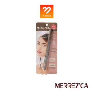 ดินสอเขียนคิ้ว merrezca HD Merrezca Perfect Brow pencil หัวตัด เขียนง่าย เส้นคมชัด เมอร์เรซกา ดินสอเขียนคิ้ว 0.04g