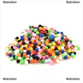 สินค้า Magicalhour ลูกบอลปอมปอม 10มม.สีสุ่ม สำหรับตกแต่งงานหัตถกรรม 1000ชิ้น
