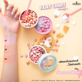 สินค้า บรัชออน odbo Fairy Candy Pearls Blusher😊ขายดีที่สุด💥