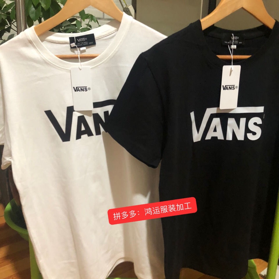 vans-ใหม่-เสื้อยืดแขนสั้น-แฟชั่นสําหรับผู้ชาย-และผู้หญิง