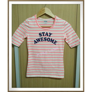 OLD NAVY Neon Stripe TEE เสื้อยืดสำหรับเด็ก 8-12 (ONV-001)