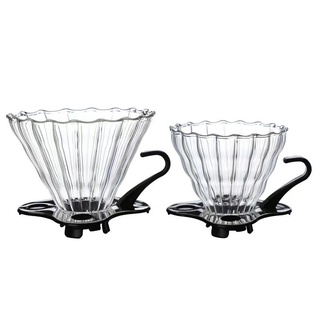 😊ดริปเปอร์ พลาสติก V60 กรวยดริปกาแฟ 1-2 ถ้วย/1-4 ถ้วย V60 Plastic Dripper WRHU