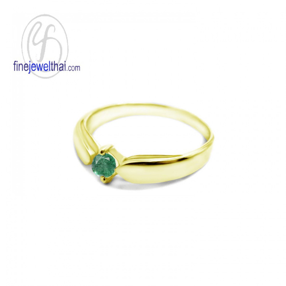 finejewelthai-แหวนมรกต-มรกต-แหวนเงินแท้-แหวนพลอย-พลอยแท้-พลอยประจำเดือนเกิด-emerald-silver-ring-r1131em-g-pg