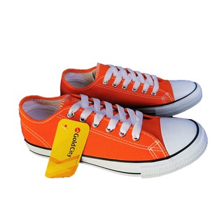 ภาพหน้าปกสินค้าGoldCity สีส้มพื้นนุ่มใส่ทนใส่ดี มีsize 36-45 ซึ่งคุณอาจชอบสินค้านี้