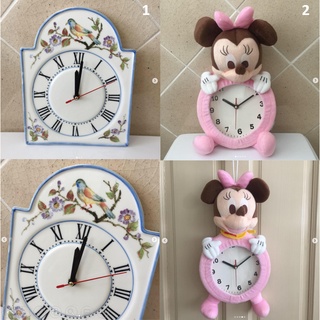 นาฬิกา แขวนผนัง หรือวางโต๊ะ แบบกระเบื้อง และ minnie mouse สีสวยมาก ดีงาม นาฬิกาแขวนผนัง ยังไม่ได้ใช้งาน ของใหม่ มือ 1