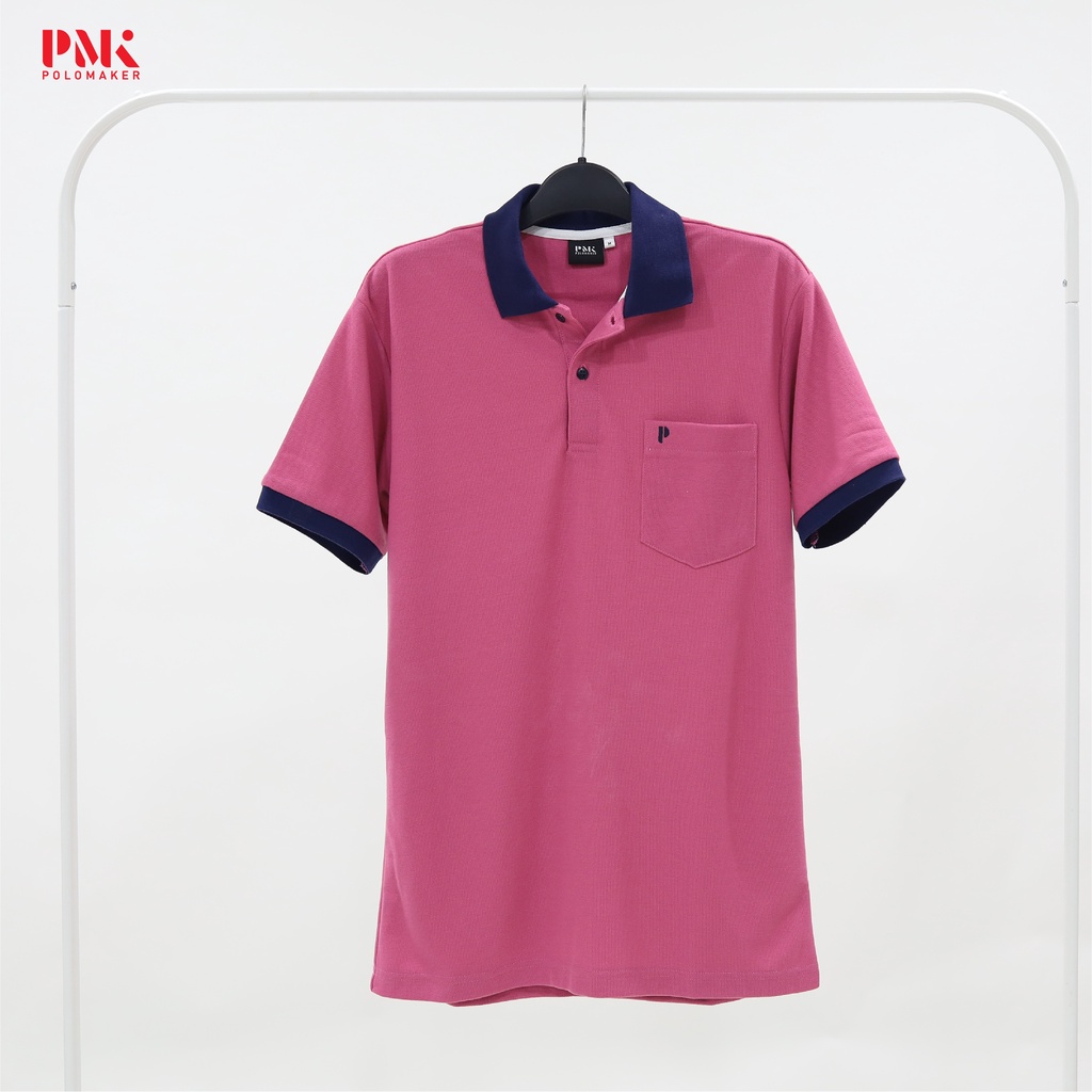 ภาพหน้าปกสินค้าเสื้อโปโลแบบพิเศษ (Limited) สีชมพู 11OTK03 - PMK Polomaker