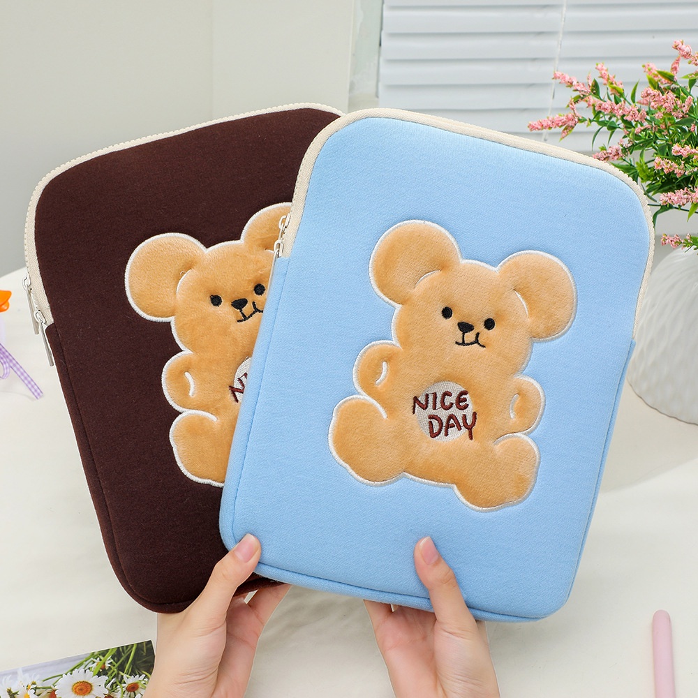 korean-cartoon-bear-ipad-tablet-computer-bag-plus-velvet-thickened-tablet-protective-cover-10-2-inch-11-inch-ipad-storag