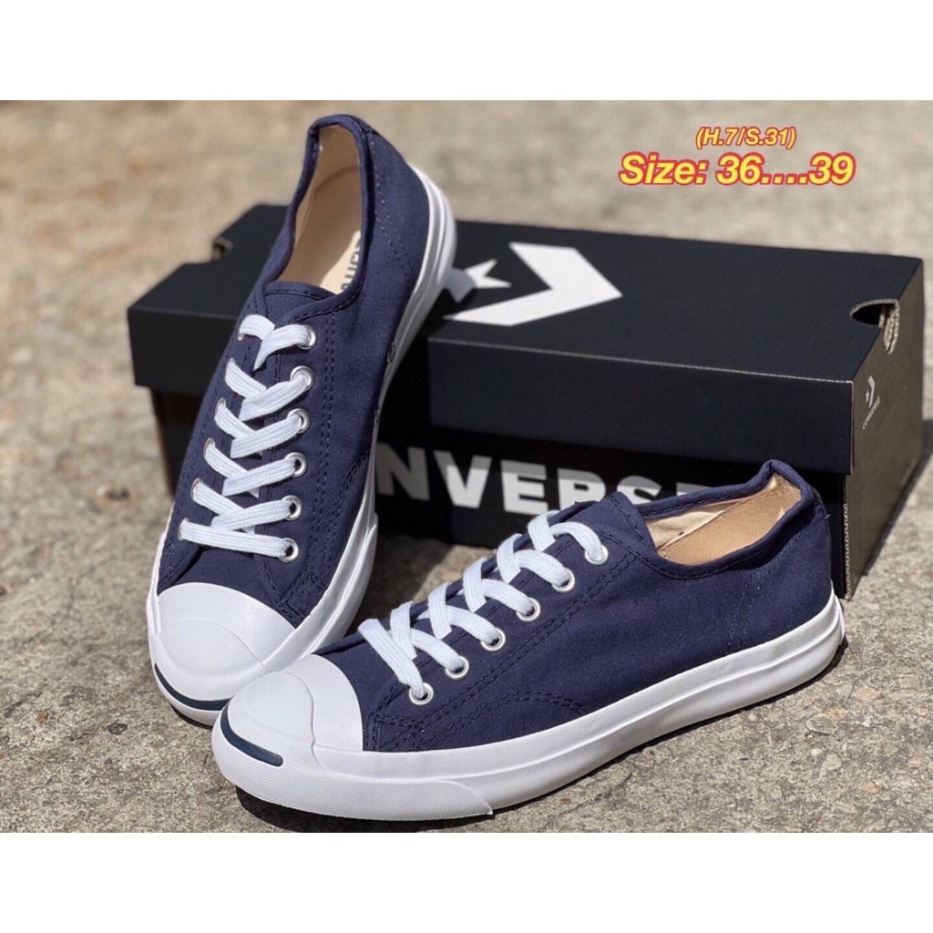 converse-jack-อินโด-รองเท้าผ้าใบผูกเชือกพร้อมกล่อง