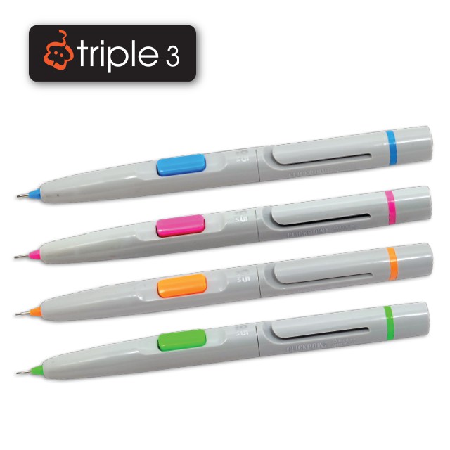 triple3-ดินสอกด-0-5-mm-mechanical-pencil-clickpoint-1-แท่ง