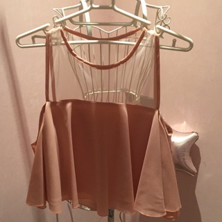 Off shoulder Nude pink top