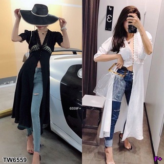 TW5324Jumpsuit จั้มสูทขายาว แขนแต่งระบายชีฟองสวยเก๋ไม่ซ้ำใคร ตัวจั้มสีพื้นเนื้อผ้าโฟร์เวย์ เอวยืดสม็อคหลัง ทรงขากระบอก