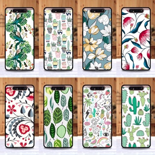 เคส Samsung A80 ลายดอกไม้ ขอบนิ่มหลังแข็ง เคสมือถือ เคสโทรศัพท์ Case เคส TPU ขอบนิ่มหลังแข็ง ไม่ขูดตัวเครื่อง