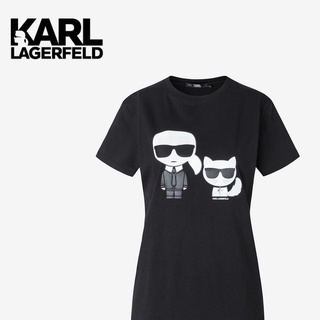 [S-5XL] เสื้อยืดแขนสั้น พิมพ์ลาย KARL LAGERFELD IKONIK แฟชั่นฤดูร้อน สําหรับผู้ชาย และผู้หญิง ใหม่