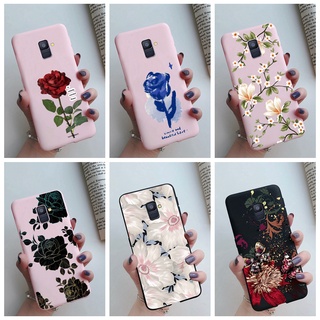 เคส Samsung Galaxy A6 2018 / A6 plus / J8 2018 / A7 2018 / A9 2018 เคสโทรศัพท์ ดอกไม้ นุ่ม TPU สีลูกกวาด Samsung A6 A6 + เคส