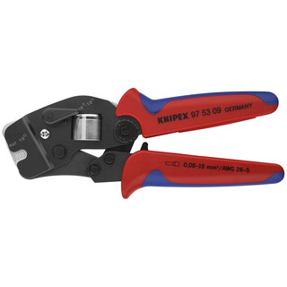 KNIPEX Self-Adjusting Crimping Pliers for end sleeves, front loading คีมย้ำแบบปรับระดับในตัว รุ่น 975309