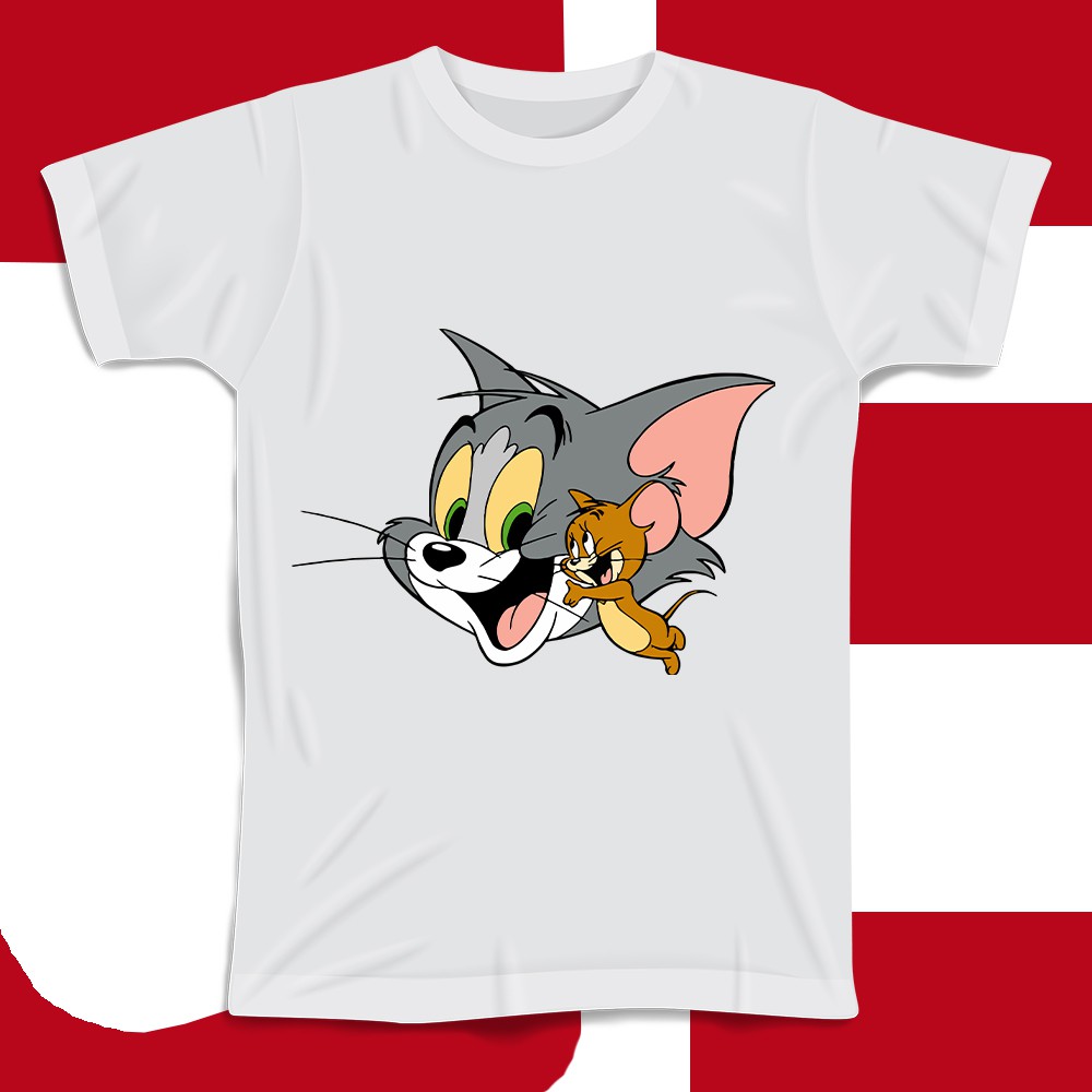 tom-amp-jerry-เสื้อยืดการ์ตูนทอมแอ่นเจอรี่-เสื้อยืด-ชุดลำลอง