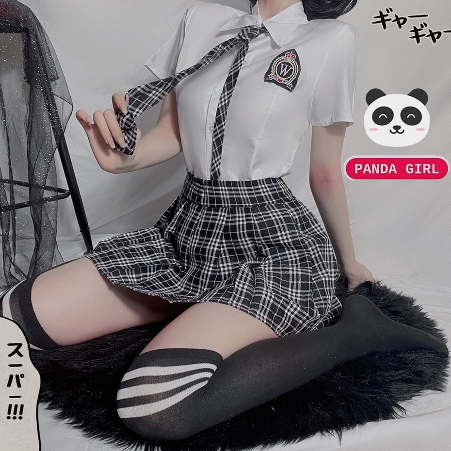 ภาพหน้าปกสินค้าชุดนักเรียนญี่ปุ่น ส่วนชิ้นล่างแนวกระโปรงบาน สก็อตแต่งชายลูกไม้ พร้อมส่ง 2 ไซต์ M-XXL P-612 ขายส่ง จากร้าน panda888girl บน Shopee