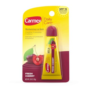 ❤️ไม่แท้คืนเงิน❤️ Carmex Daily Care Moisturizing Lip Balm Fresh Cherry SPF15 10g ลิปบาล์ม แบบหลอด กลิ่นเชอรรี่