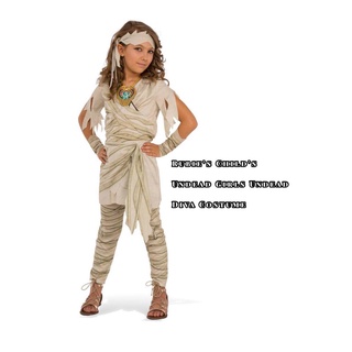 Girls Undead Diva Mummy Egyptian Cleopatra Fancy Dress Costume Halloween