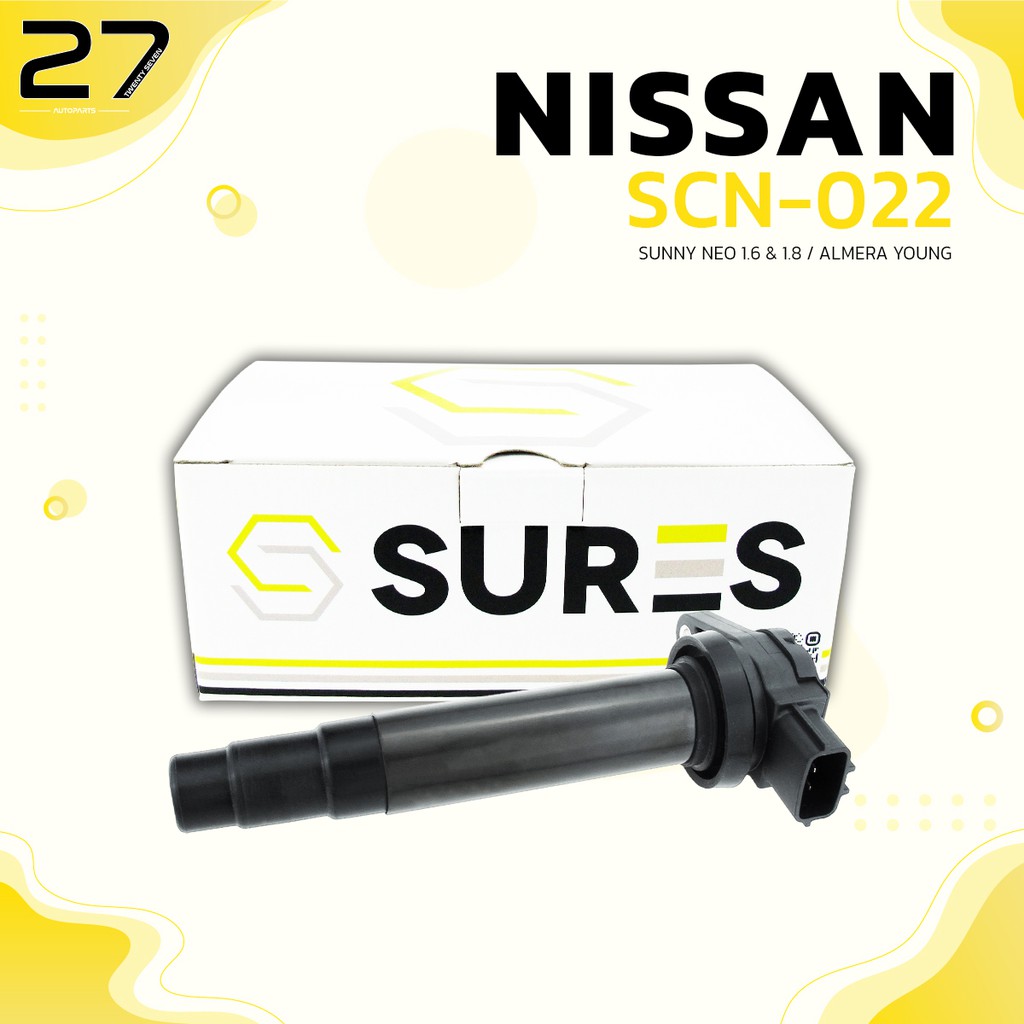 คอล์ยจุดระเบิด-sures-nissan-sunny-neo-almera-young-1-6-1-8-ปี-2001-2008-รหัส-scn-022-made-in-japan