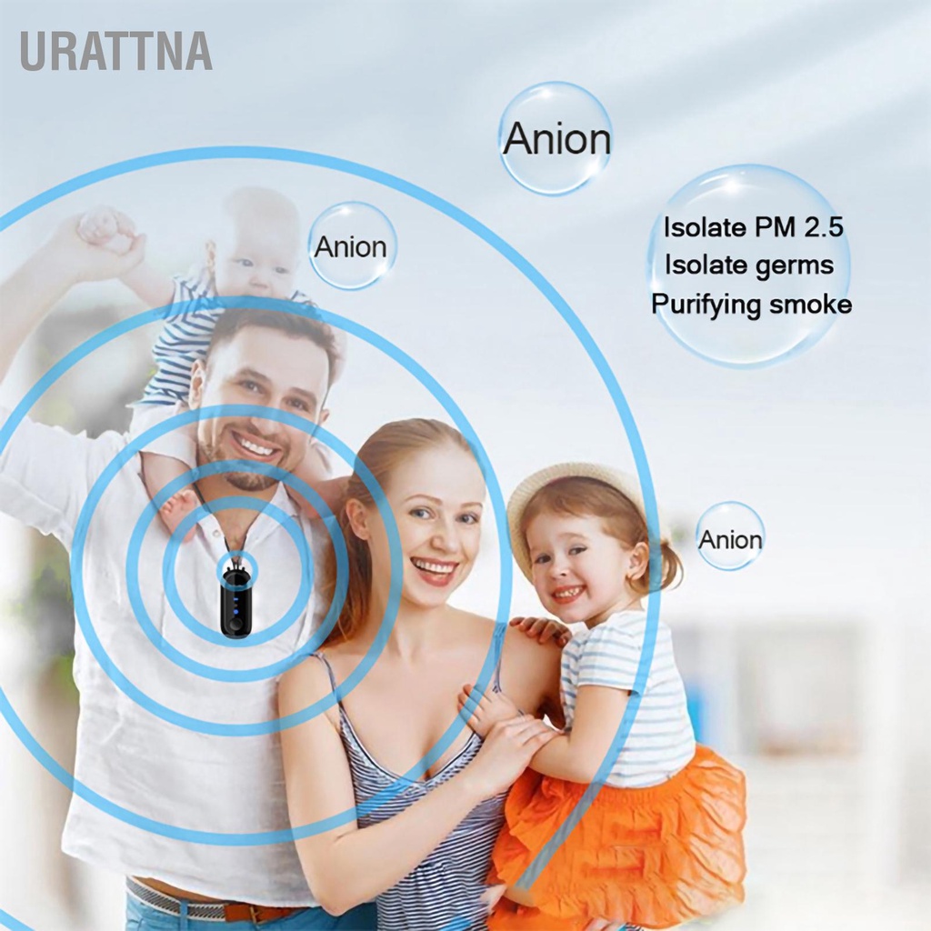 urattna-เครื่องฟอกอากาศส่วนบุคคล-แบบชาร์จไฟได้-แบบพกพา-เครื่องกําเนิดไอออนลบ-ทําความสะอาดสร้อยคอ