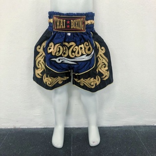 ภาพขนาดย่อของภาพหน้าปกสินค้ากางเกงมวย กางเกงมวยไทย ของเด็ก ผ้าซาติน ปักอักษรสีทอง (Thai boxing) จากร้าน gale_june บน Shopee ภาพที่ 5