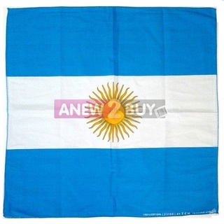 ผ้าพันคอ ผ้าโพกหัว ลายธงชาติอาร์เจนตินา (Bandana Argentina Flag Scarf Headwrap)