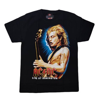 เสื้อยืดผ้าฝ้ายCOTTON เสื้อวง AC/DC Rock Tshirt เสื้อวงร็อค AC/DCS-5XL