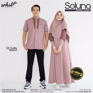 เสื้อเชิ้ตคู่รัก พิมพ์ลาย Soluna MOSSCRAPE MOSSCRAPE HIJAB KHIMAR และ HIJAB แฟชั่นล่าสุด สําหรับผู้ชาย และผู้หญิง 2022