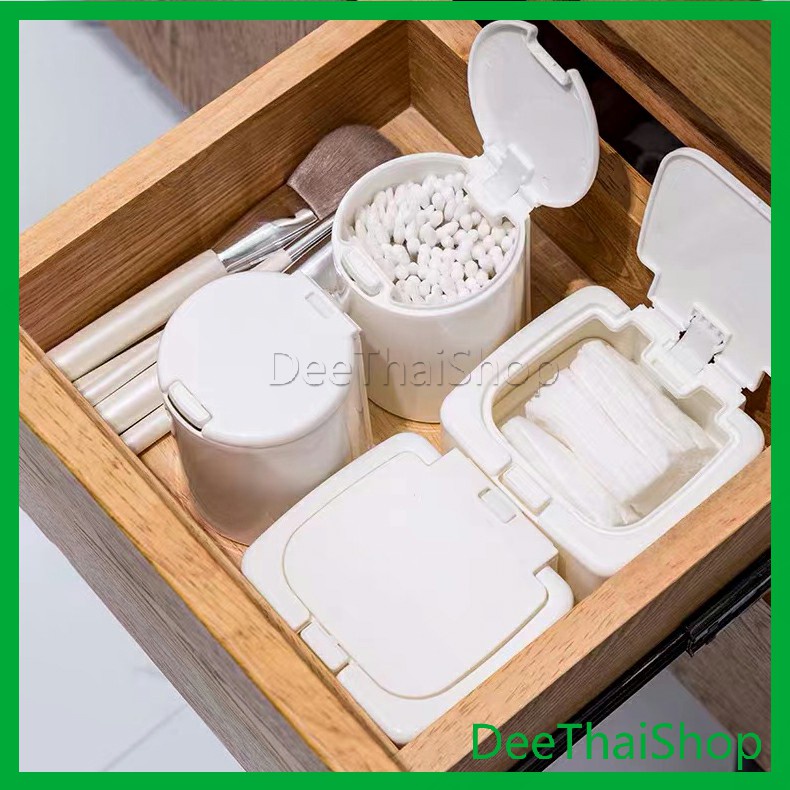 deethai-มินิ-พลาสติก-กล่องเก็บของ-กล่องทิชชู่-ฝาปิดแบบกดเปิด-กล่องเก็บของ-ลิ้นชักกันฝุ่น-กล่องทิชชู่-storage-box