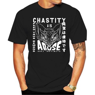 เสื้อยืดโอเวอร์ไซส์เสื้อยืดแขนสั้นลําลอง ผ้าฝ้าย 100% พิมพ์ลาย Chastity Is Abuse 4XL 5XL 6XL แฟชั่นสําหรับผู้ชายS-3XL