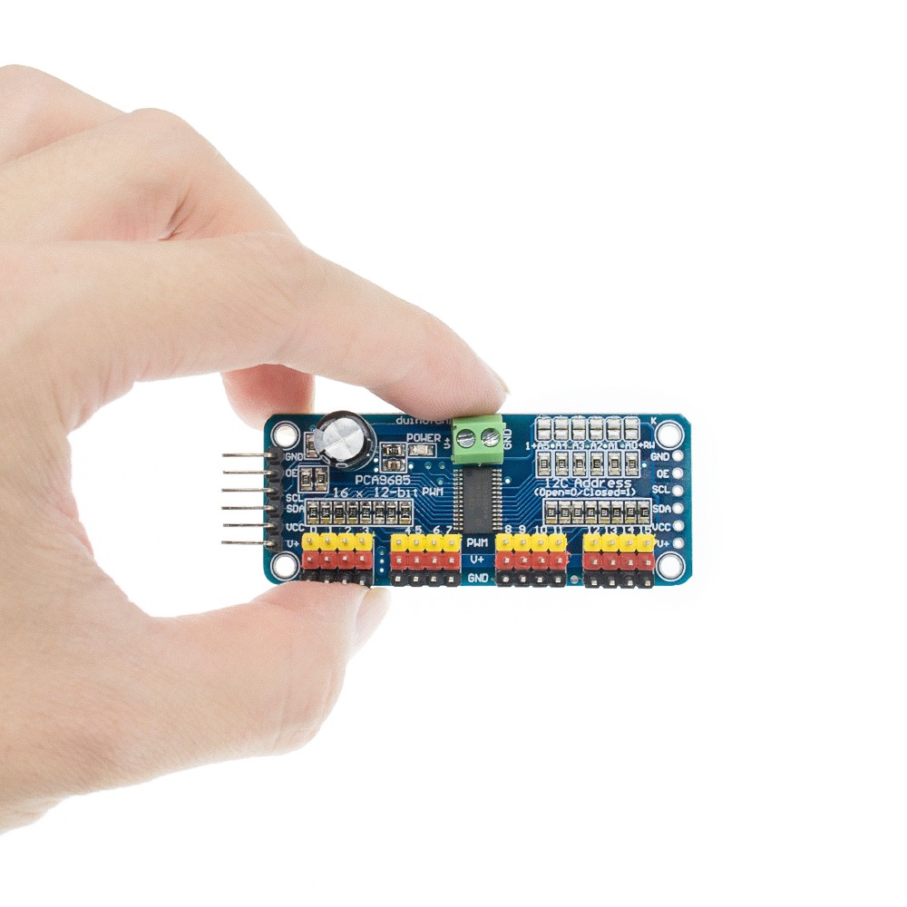 pca9685-16-channel-12-bit-pwm-servo-อุปกรณ์โมดูลมอเตอร์ไดรเวอร์-i2c-หุ่นยนต์