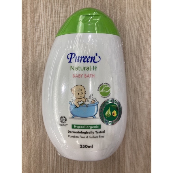 pureen-baby-bath-250-ml-ผลิตภัณฑ์อาบน้ำสำหรับเด็กสูตรอ่อนโยนจากส่วนผสมที่ปราศจากสารที่ก่อให้เกิดการแพ้