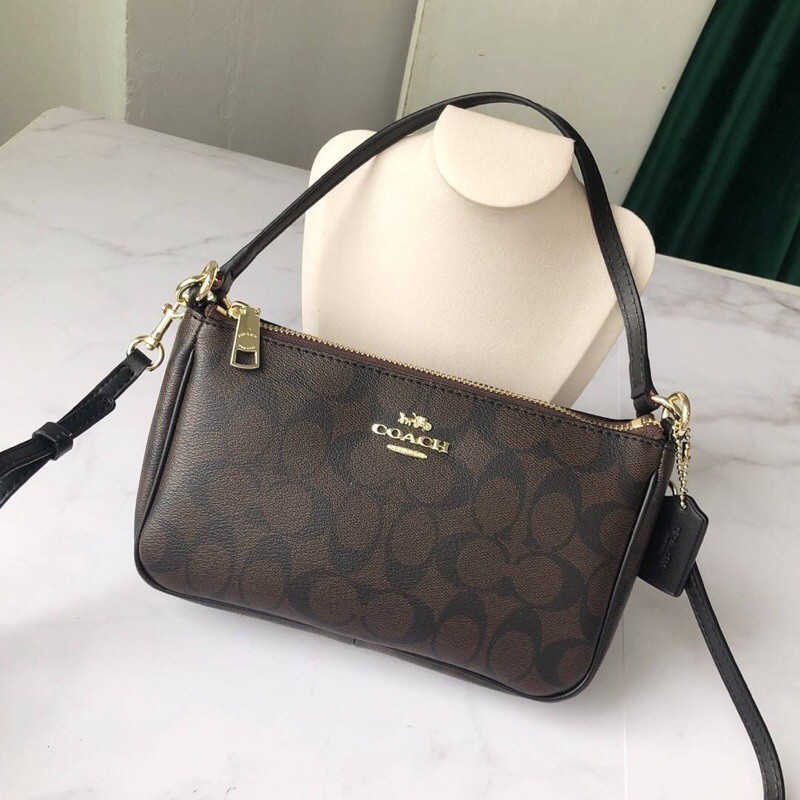 Brand Coach Messico Top Handle pouch in signature Shopee Thailand