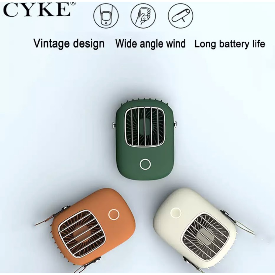 พร้อมส่ง CYKE แขวนคอ USB Fan แบบพกพาพัดลม mini USB พัดลมระบายความร้อน ...